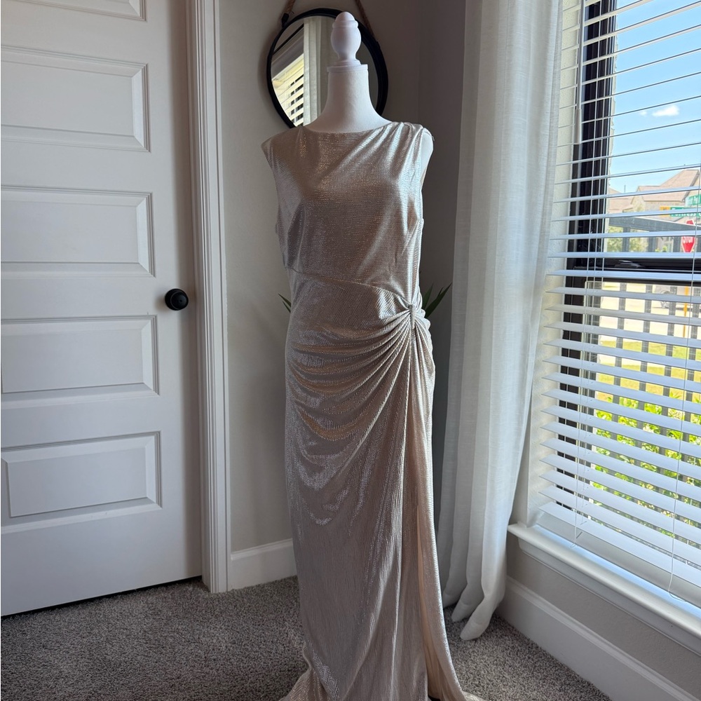 Ralph Lauren Silver Maxi Dress